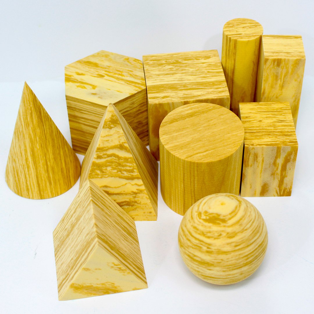 أشكال هندسية ربل خشبي 10 قطع -تايوان