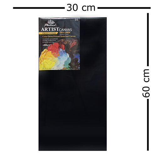 كانفس اسود  - 450g -3D -30X60 cm - فونيكس