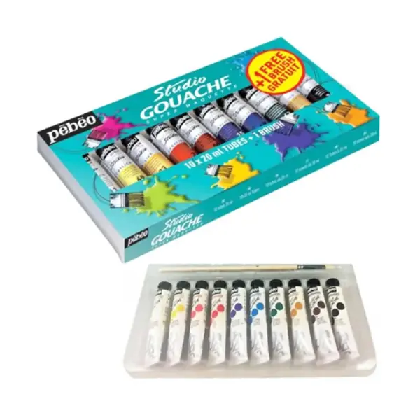Paint Gouache Set 10X20ml - Pebeo Pack of 6