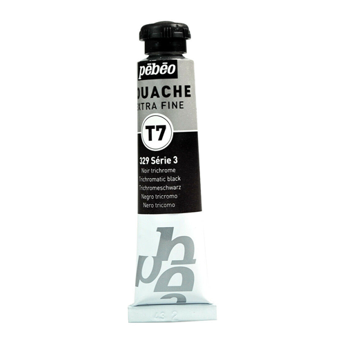 بيبيو T7 Extra Fine Gouach Paint Tube 20ml (Trichrome Black 329)
