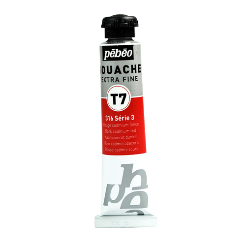 بيبيو T7 Extra Fine Gouach Paint Tube 20ml (Dark Cadmium Red 316)