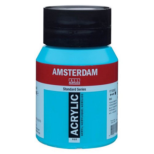 Amsterdam Standard Series Acrylic Paint  500 ml Turquoise blue 522 تالنس 