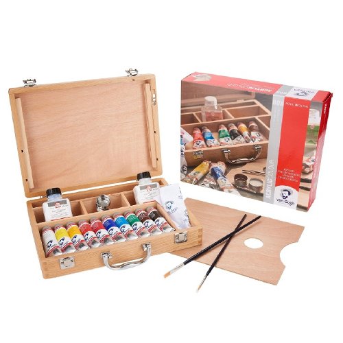 Acrylic Colour Set 10X40ml Wooden Box Vangogh Talense