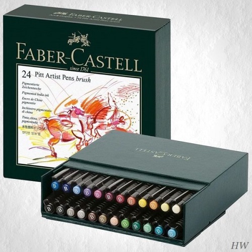 Pitt Artist Brush Pens 24 Colour Box Set - فيبر كاستل