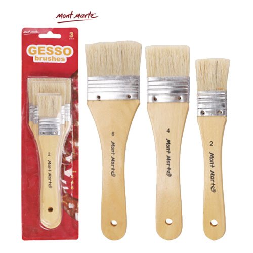طقم فرش -  Brush  Gesso Set 2/4/6     مونت مارت      