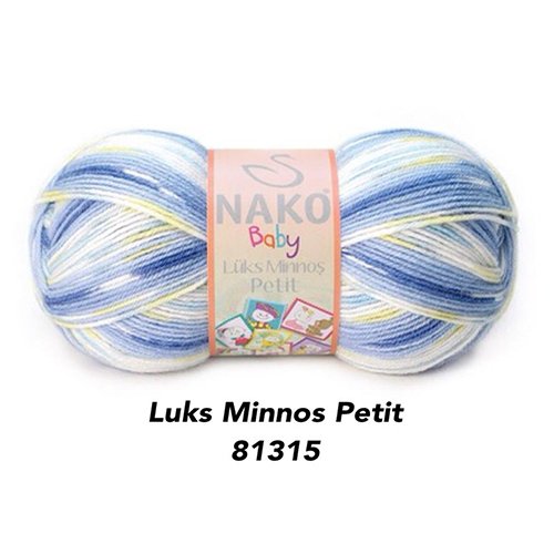 خيط صوف NAKO - LUKS MINNOS PETIT-81315-100G