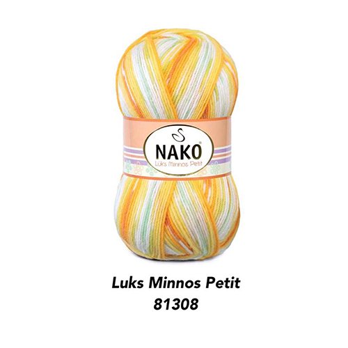 خيط صوف NAKO  -  LUKS MINNOS PETIT-81308