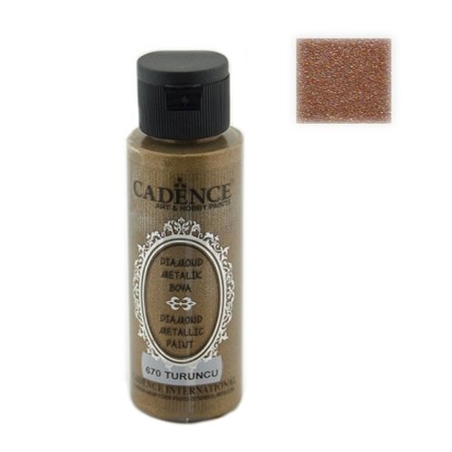 كادنس Diamond Metalic Paint (Orange 670)70ml