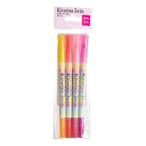 Kirarina 2Win Scented Marker Set Of 4 Flower- كوبيك