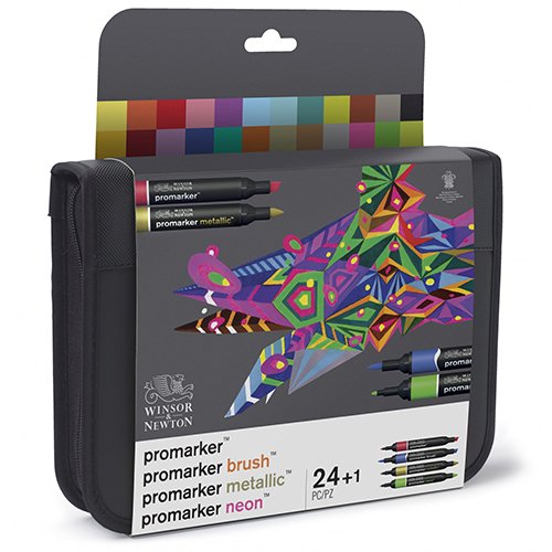 ProMarker & BrushMarker 24PC Mixed Set - وينسر