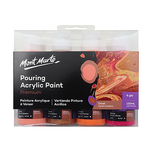 مونت مارت   Pouring Acrylic Set Coral X4 120ml  