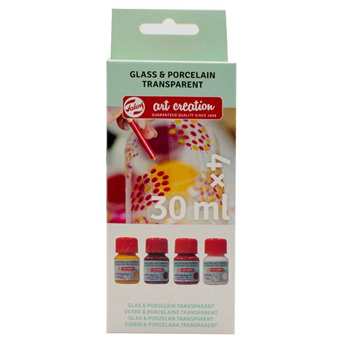 Paint Set Glass & Porcelain 4X30 Pink Talens