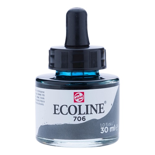 Ecoline Liquid Watercolour Bottle 30 ml Deep Grey 706-  تالنس