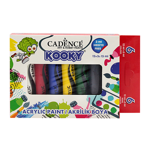 كادنس Paint Acrylic Kooky Set 6 X 15 ml  Metalic