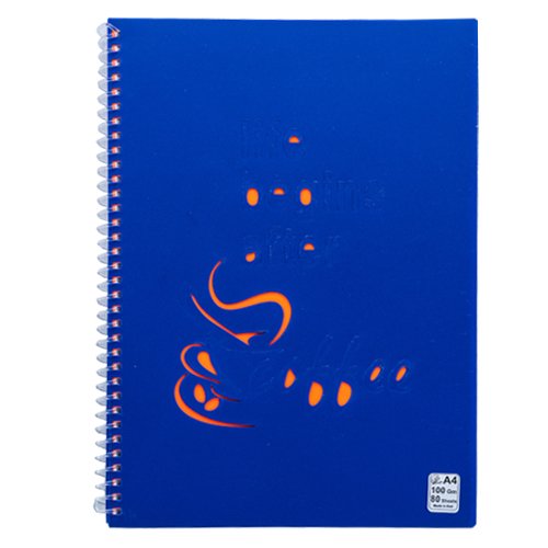 دفتر جامعي ستانسل شكل Life أزرق 80 ورقة A4  - (27.7*21سم) ـ 100غ