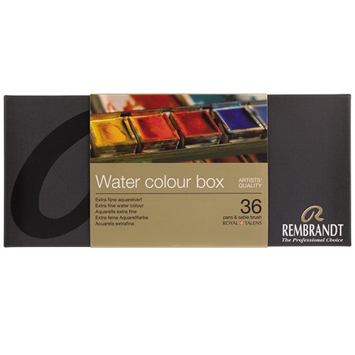 Paint Water Colour 36 Half Pan + Brush Rembrant Talens