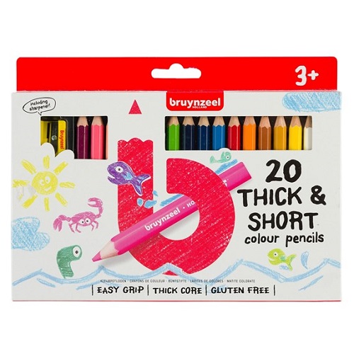 برونزويلKids Short Thick Colour Pencils Set-20