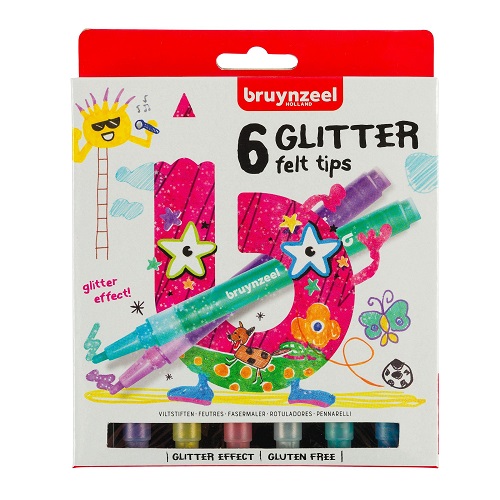 برونزويلKids Glitter Felt Tips Set-6