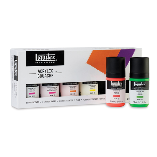 ليكوتكس Paint Acrylic Gouache Fluorescent Set 6 x 59ml 