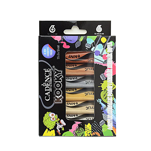 Cadence Kooky Metallic Acrylic Paint Set 6pc 15ml