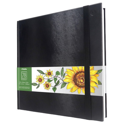Ohuhu 21cm x 21cm 200 GSM Hardcover Alcohol Marker Pad (78 Sheets)